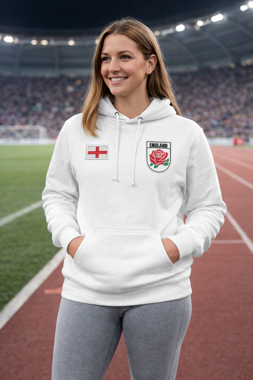 Men’s England Hoodie – Unisex Fit | St George’s Cross & England Rose