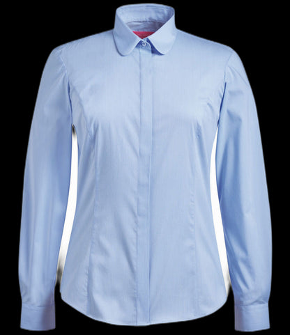 BK131 Brook Taverner Ladies Trevi Long Sleeve Poplin Shirt