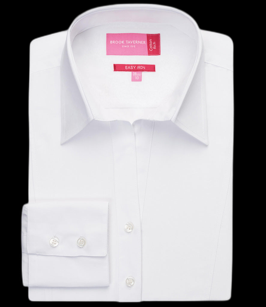 BK151 Brook Taverner Ladies Palena Long Sleeve Poplin Shirt