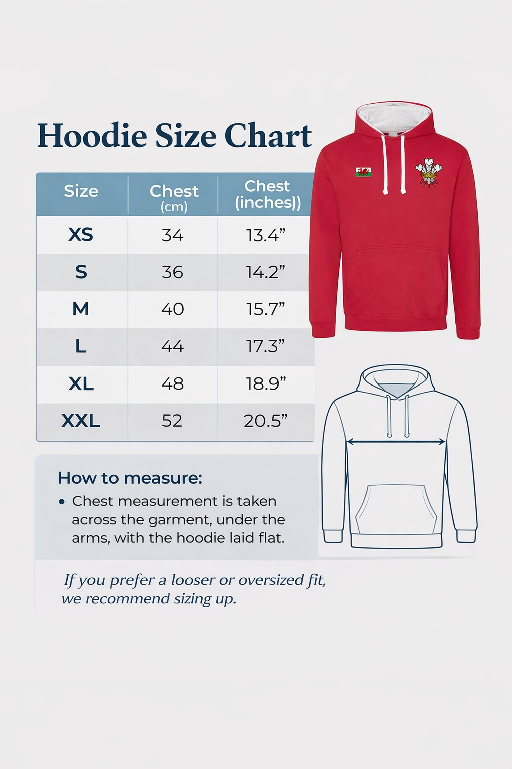 Wales Rugby Supporter Hoodie – Red | Women’s Unisex Six Nations Hoody