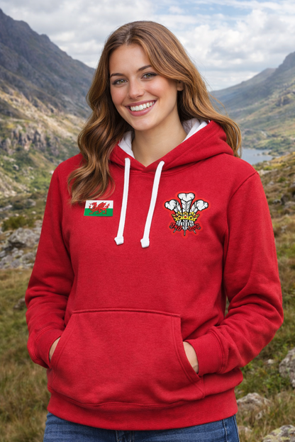 Wales Rugby Supporter Hoodie – Red | Women’s Unisex Six Nations Hoody