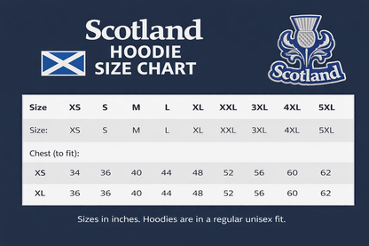 Scotland Hoodie – Women’s Unisex Navy Blue Scottish Thistle Fleece Jumper