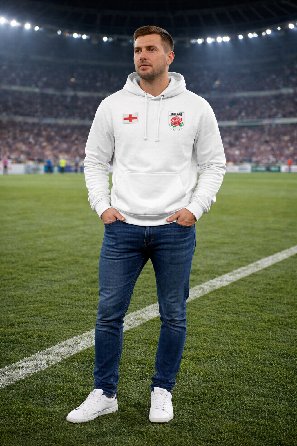 Women’s England Hoodie – Unisex Fit | St George’s Cross & England Rose