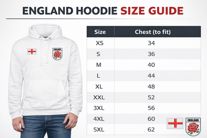 Women’s England Hoodie – Unisex Fit | St George’s Cross & England Rose