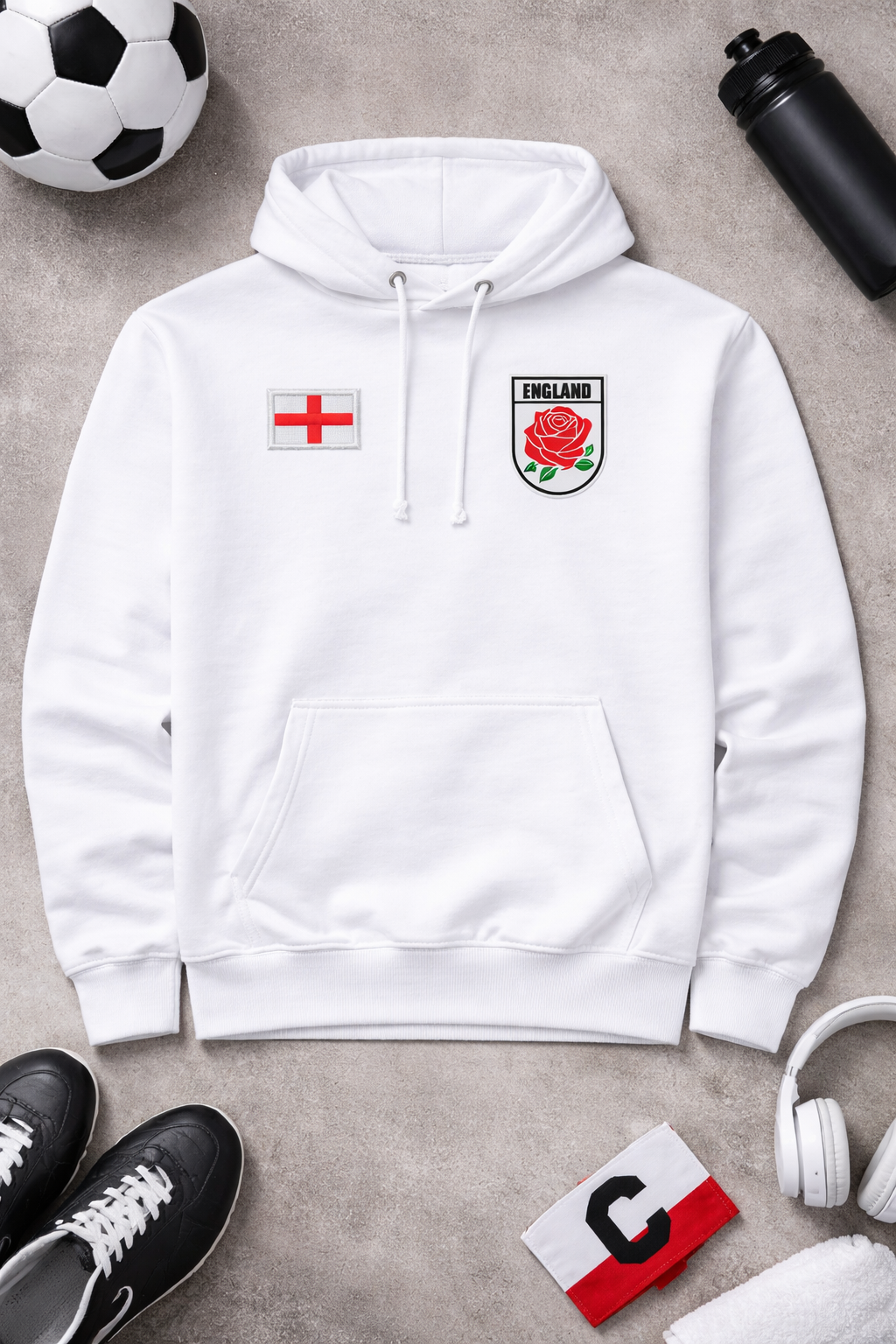 Women’s England Hoodie – Unisex Fit | St George’s Cross & England Rose