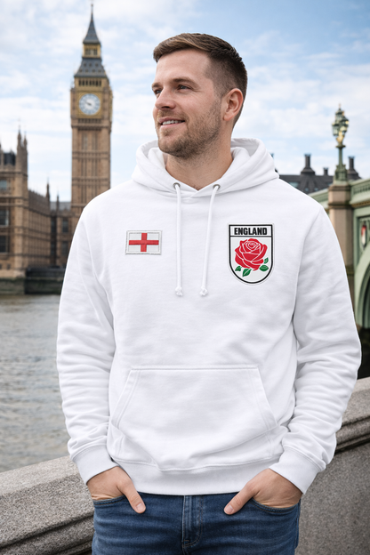Women’s England Hoodie – Unisex Fit | St George’s Cross & England Rose