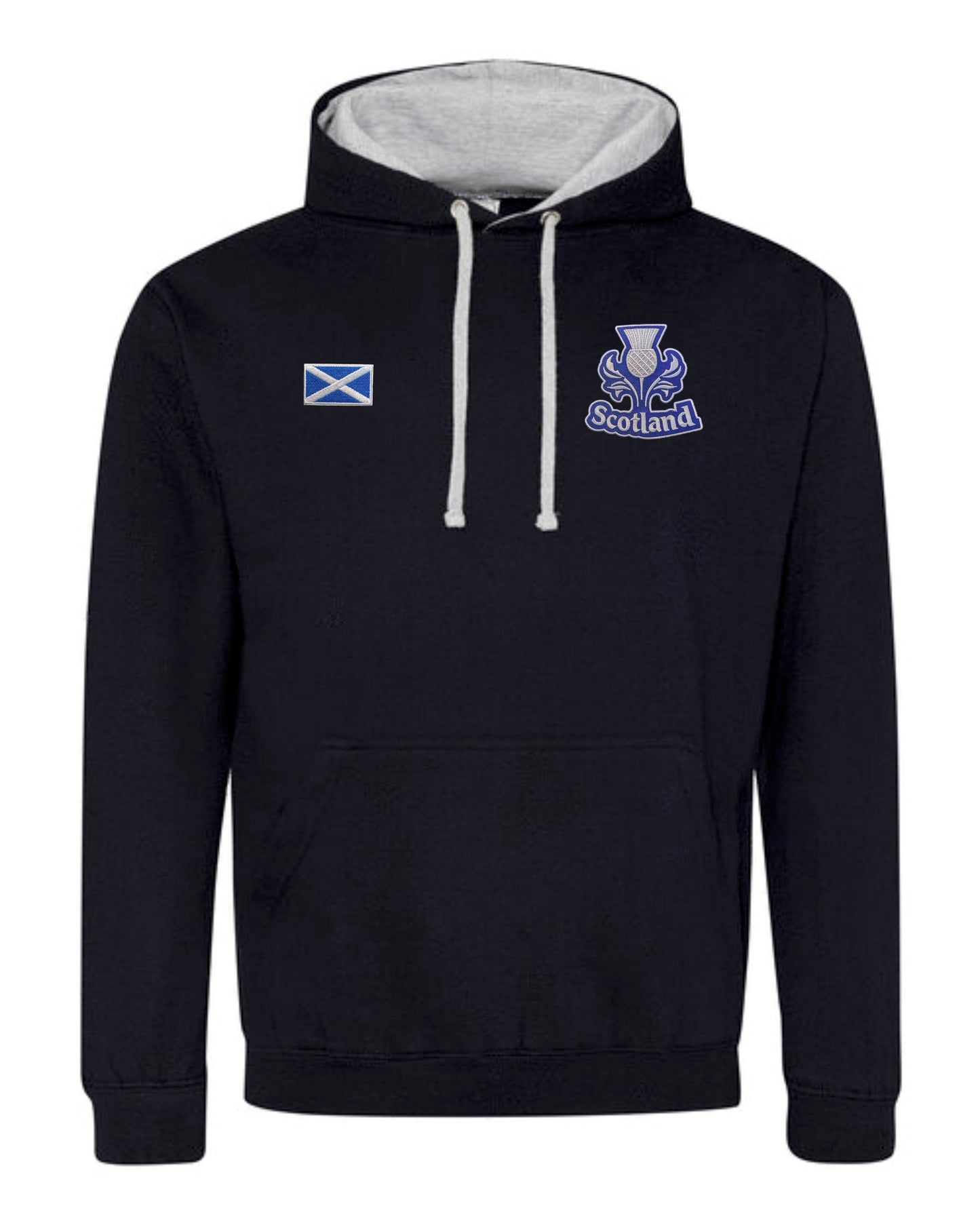 Scotland Hoodie – Women’s Unisex Navy Blue Scottish Thistle Fleece Jumper
